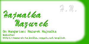 hajnalka mazurek business card